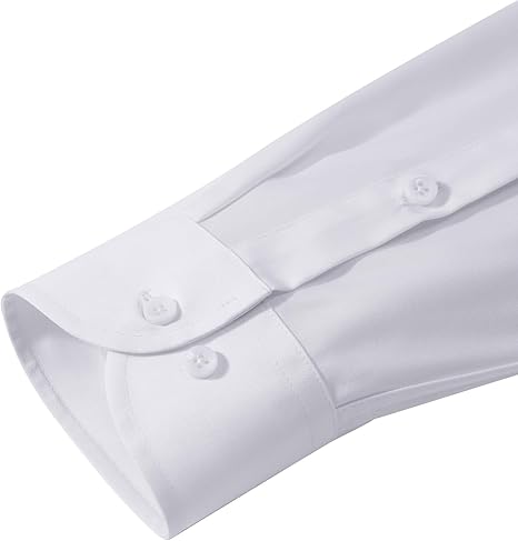 Men’s Wrinkle Free Dress Shirts Regular Fit Long Sleeve Non Iron Business Casual Wedding Stretch Button Down Shirt